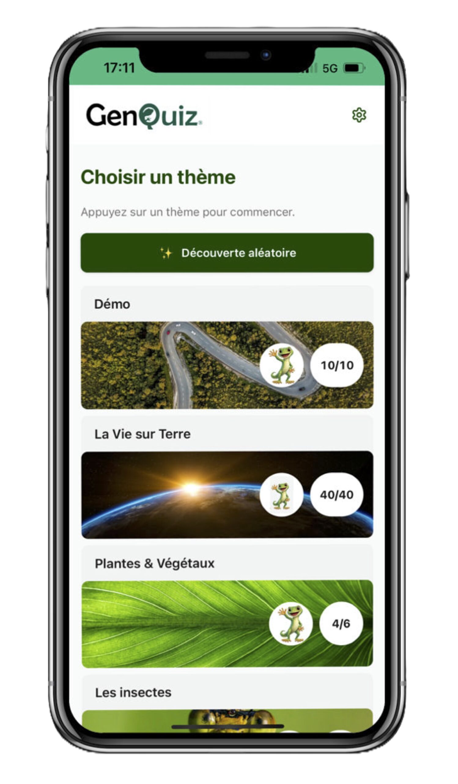Home menu en images